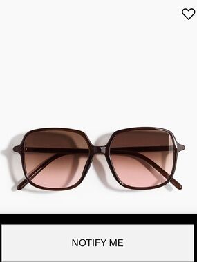 H&M Brown Gradient Square Sunglasses for Women. Sold out